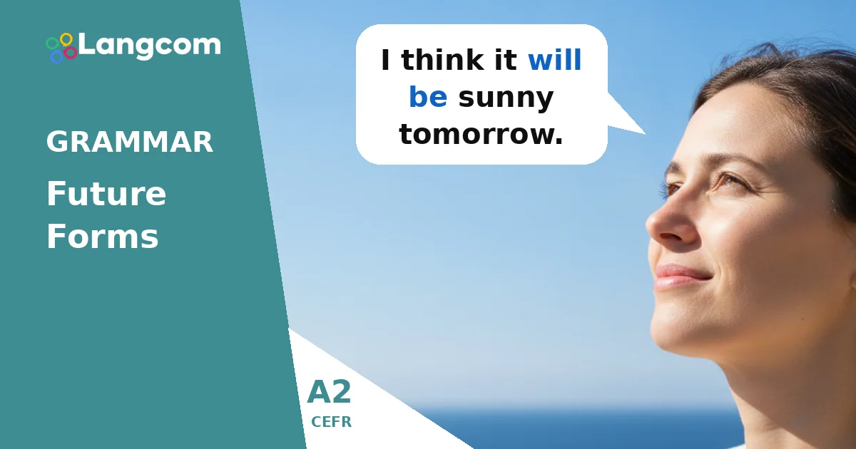 How to Talk About the Future: Will, Present Continuous, and Present Simple (A2 English) How to Talk About the Future: Will, Present Continuous, and Present Simple (A2 English) — A2 English grammar lesson by Langcom