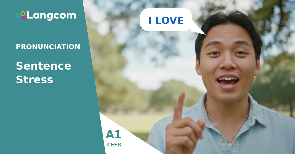 Learn English Sentence Stress: Speak Clearly (A1) — A1 English pronunciation lesson by Langcom